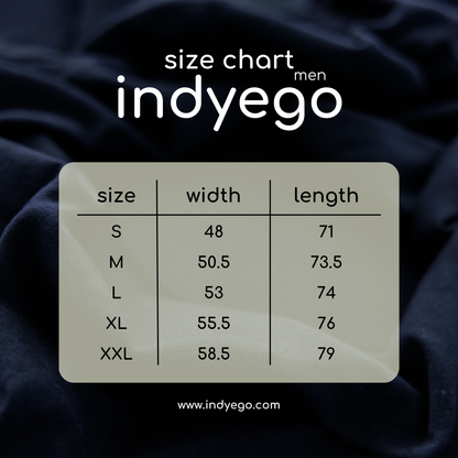 indyego- size chart men s-xxl