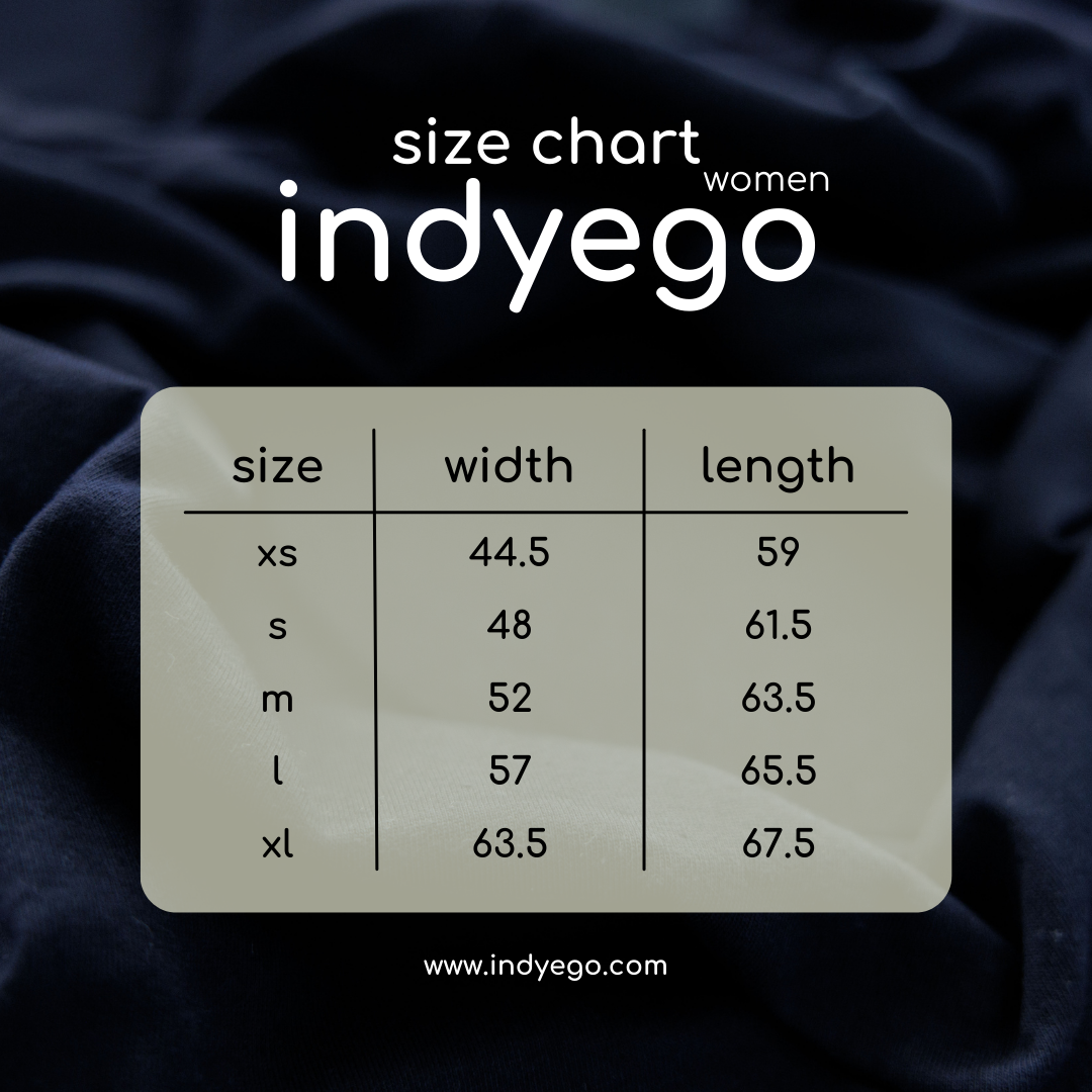 indyego- size chart womenxs-xl